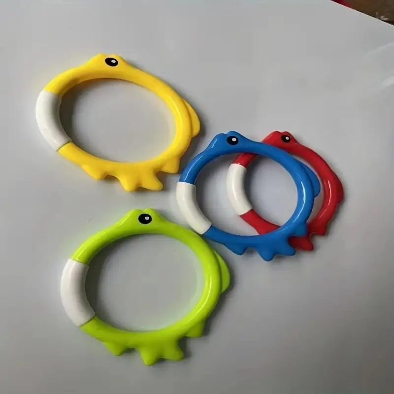 Dive Rings 4Pcs Bright Colorful Fish Shaped Durable Underwater Diving Toys for Kids Birthday Party Favors