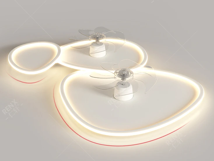 Fan light, living room ceiling light, full spectrum eye protection lamp, modern, simple, atmospheric and intelligent