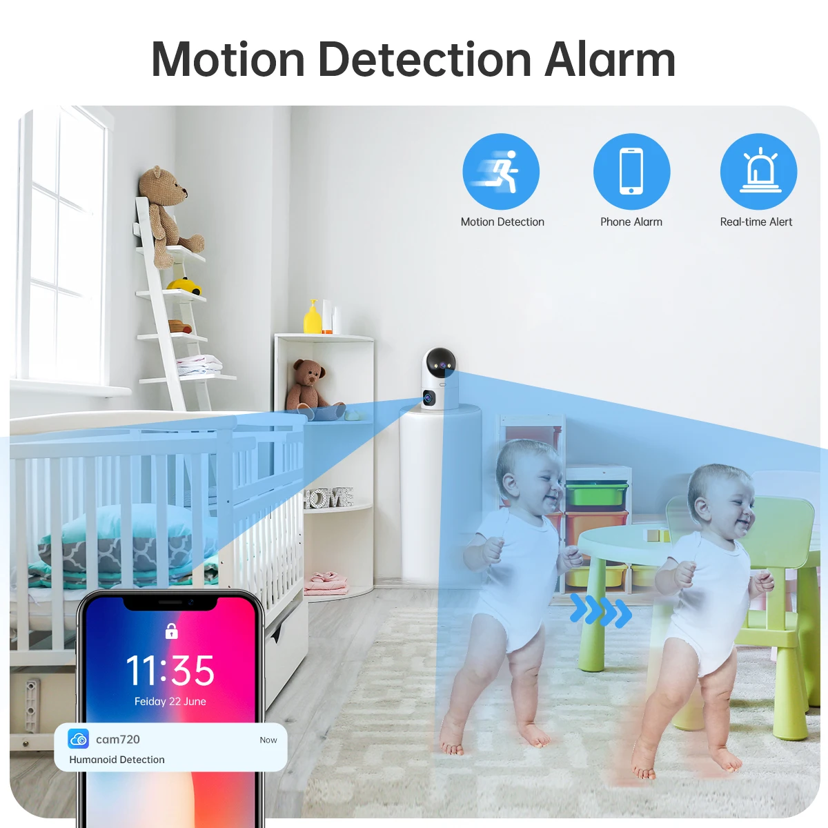 JOOAN 4K cámara IP PTZ 5G Wifi cámara de vigilancia lente Dual pantalla hogar seguimiento automático cámara CCTV Monitor de seguridad para bebés