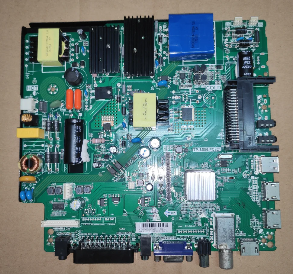 TP.S506.PC821 Three in one TV motherboard 1920x1080 110v-130v 600ma 108w2  working good