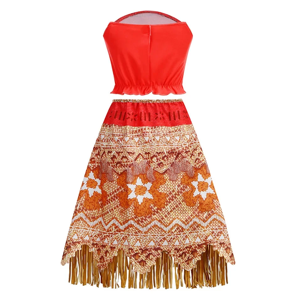 2026 One-shoulder Moana Girl Cosplay Vaiana Princess Dress Adventure Clothing Beach Carnival Party Birthday Clothes for 1-12Yrs - view 4