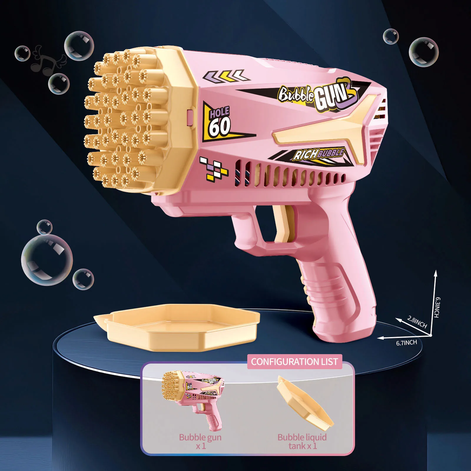 60-Loch Handheld Mechanische Stil Seifenblasenmaschine Automatische Spielzeug Seifenblasenpistole Outdoor Hochzeit Event Requisiten Geburtstag Party Gefälligkeiten Outd