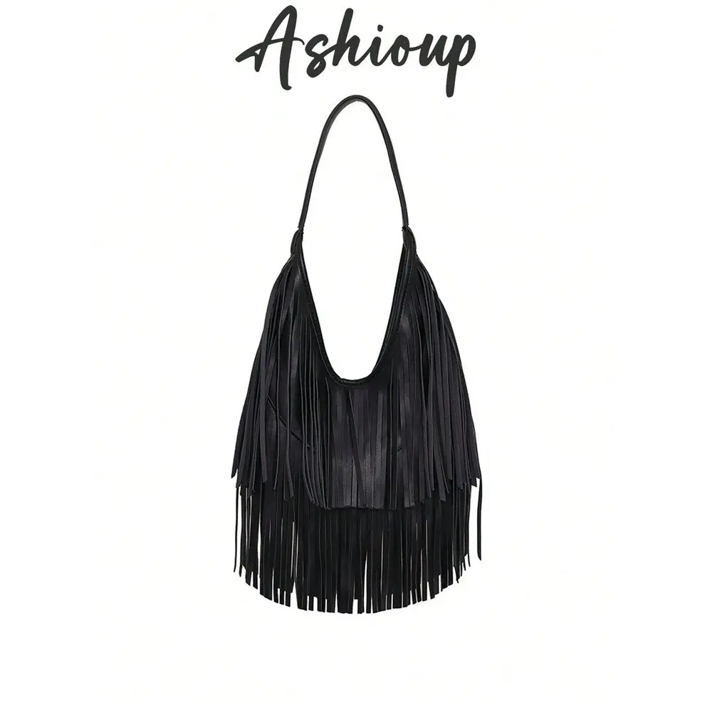 

Retro Suede Fringe Shoulder Bag, Crossbody Bag, Tote Bag
