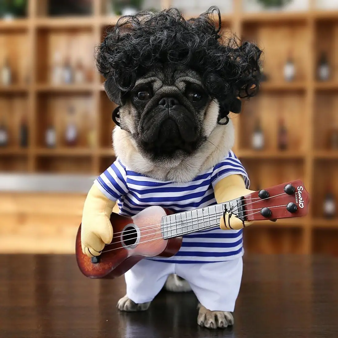 

Funny Guitar Halloween Costume for Pets, Dressing Up Clothes, Suit for Puppy, Small and Medium Dogs, Chihuahua, Teddy, Pug