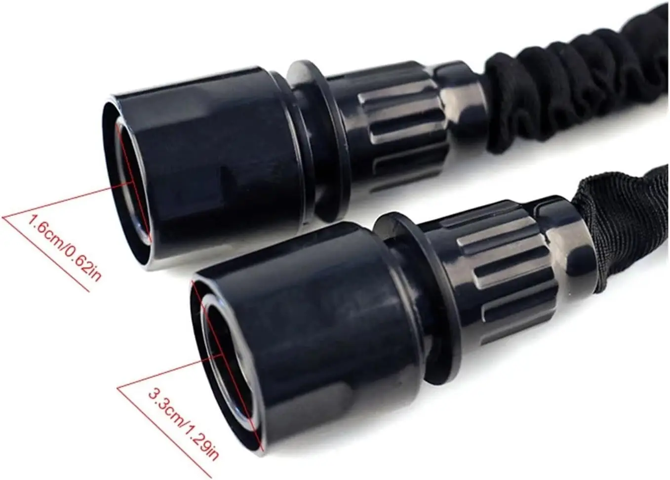 25/50/75/100 قدم خرطوم الجيب الفضة رصاصة توربو النار فوهة أنماط رش متعددة توسيع خرطوم حديقة تركيبات