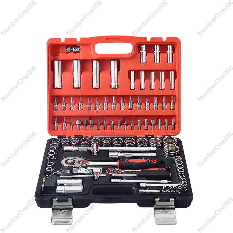 SNJUE Spot Auto Repair Tool Sleeve Auto Parts Toolbox Set 46-piece Set 82-piece Set Vehicle Emergency Tools