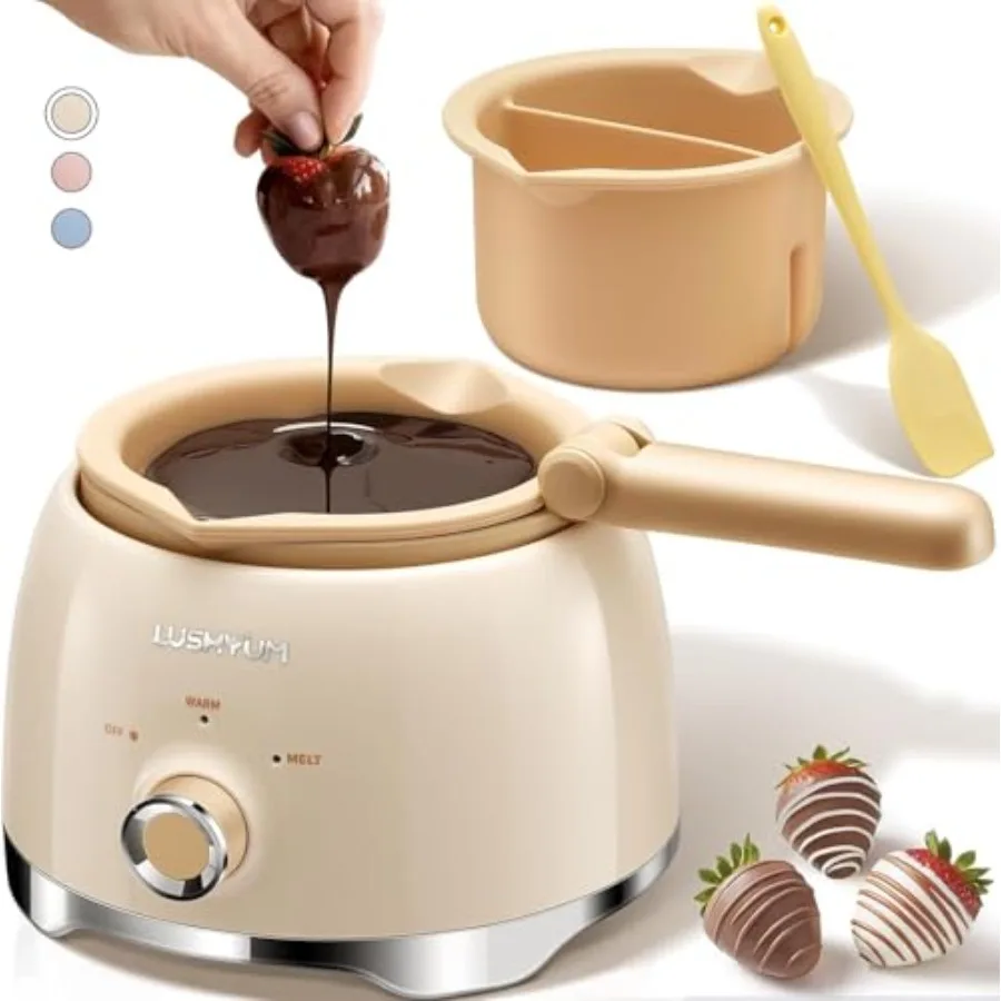 

Машина для плавления шоколадных конфет с 2 вставками и лопаткой, на 4 чашки, идеальный инструмент для макания, кухонные принадлежности