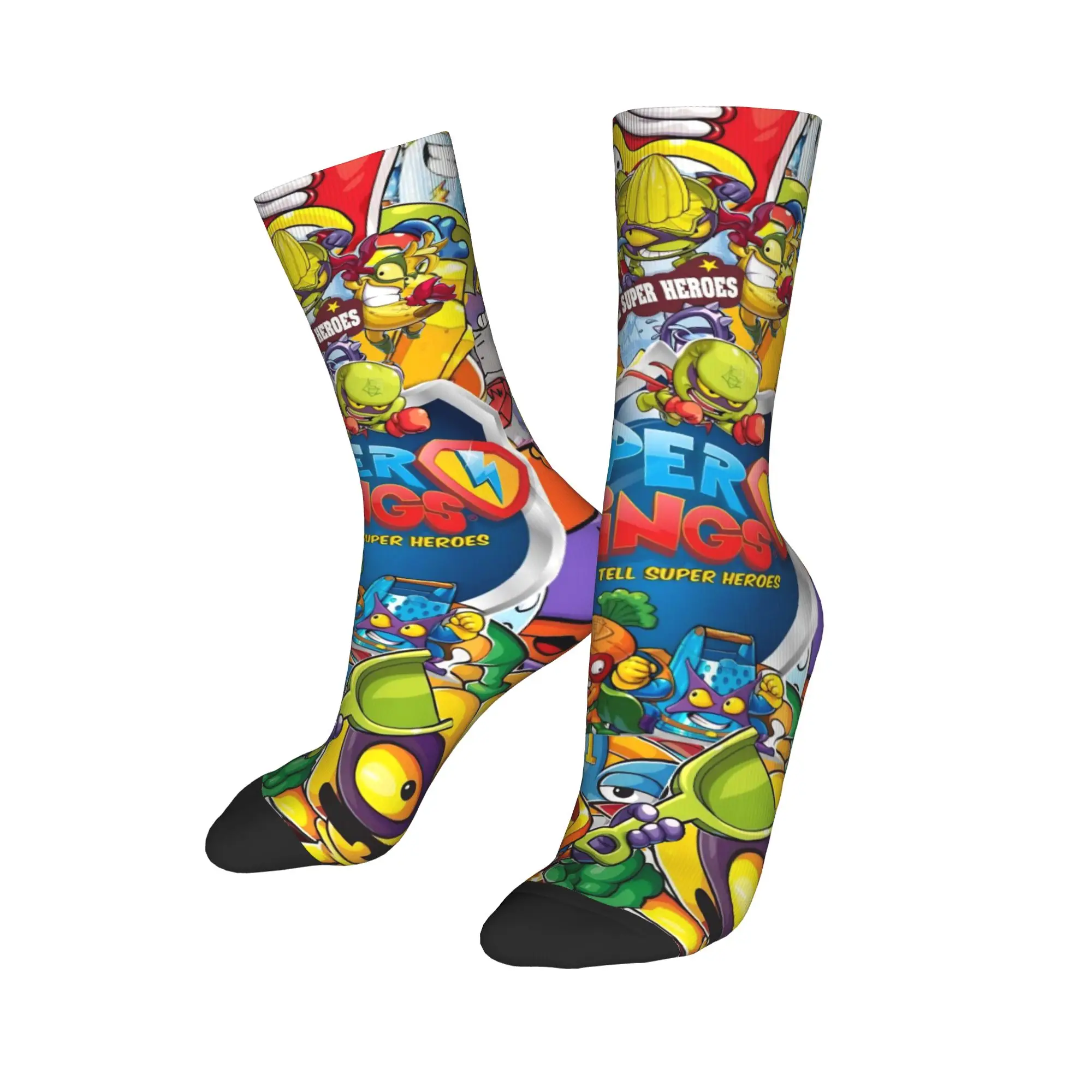 

Colorful Super Zings Kids Sports Socks Polyester Long Socks for Unisex Non-slip