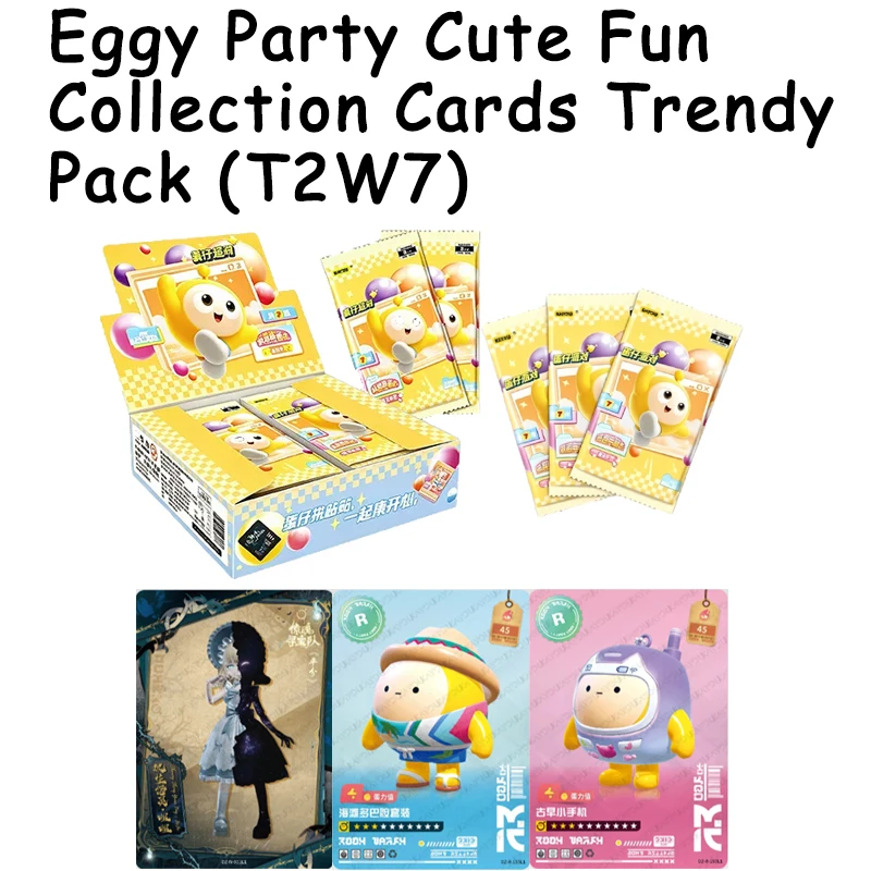 KAYOU Eggy Party Collection Cards Cute Character Trading Cards Paper Collectible Card Pack Anime Game Fans Gift