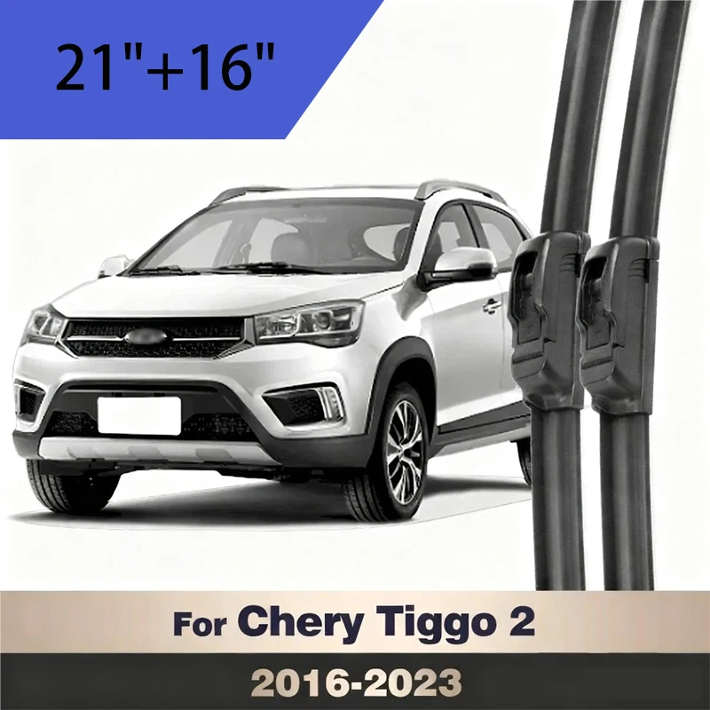 

For Chery Tiggo 2 2016-2023 2020 2021 2022 RHD LHD Wiper Front Wiper Blades Windshield Windscreen Window Brush 21"+16"
