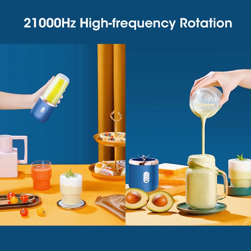 Portable Juicer turns fruits and vegetables into delicious juices A compact juicer designed for easy use and portable travel