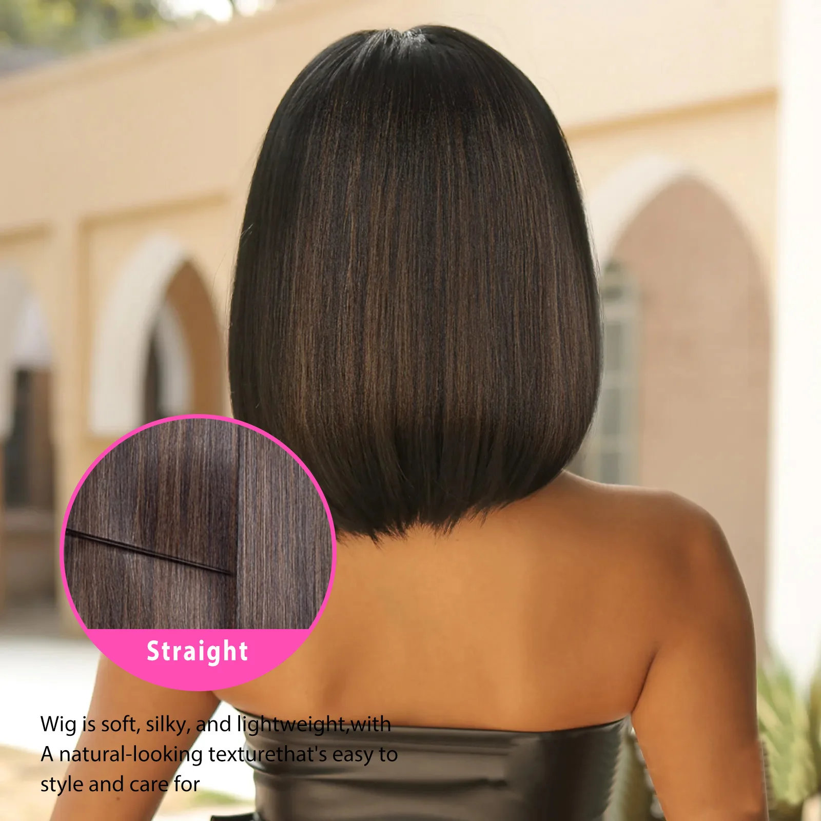 1/30 تسليط الضوء على بوب شعر مستعار شعر الإنسان 2x1 HD الدانتيل الباروكة الأمامية 12 بوصة شعر طبيعي مفرود الباروكات براون شعر مستعار بشري داكن للنساء