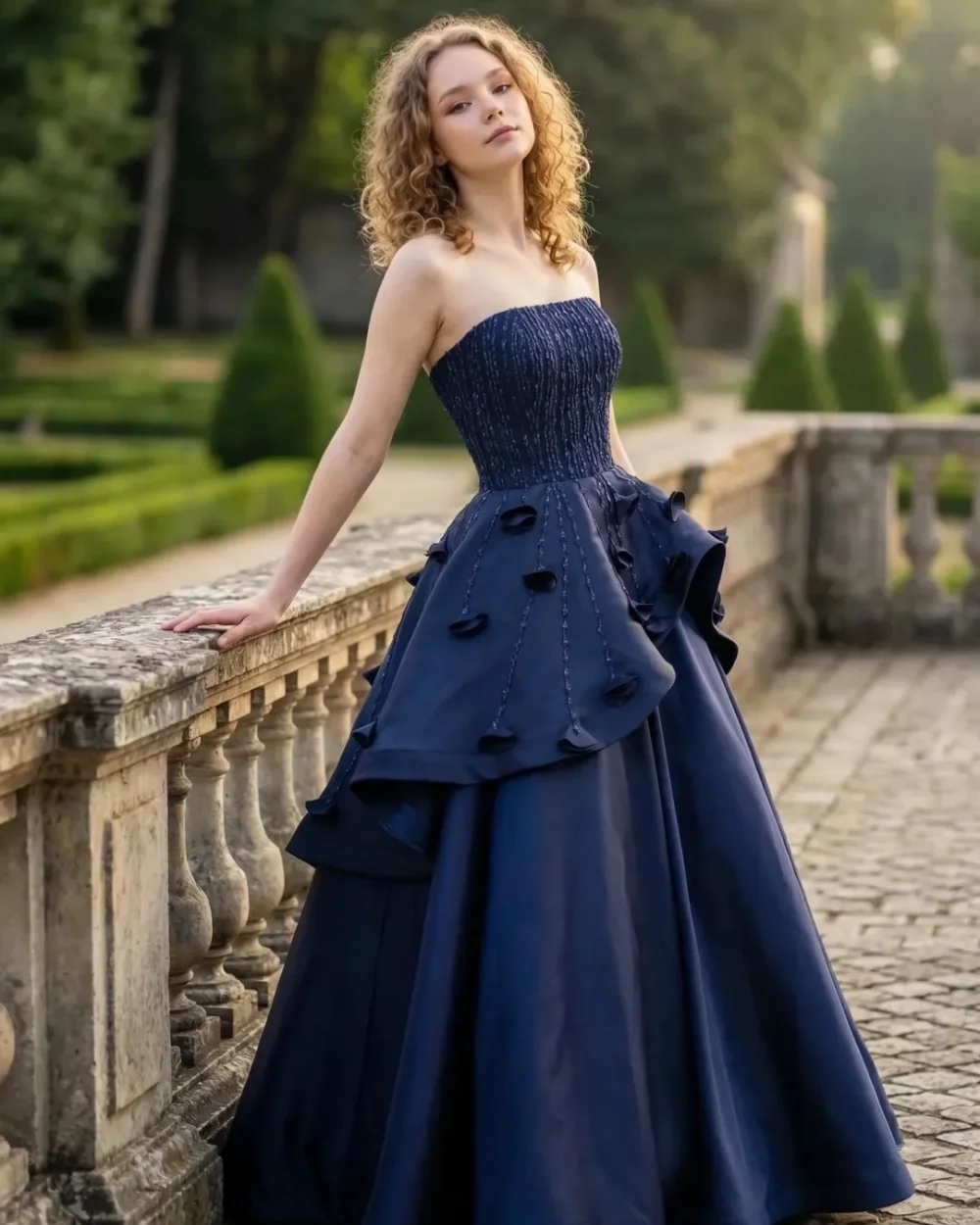 

Customized Classic Women Jersey Handmade Flower Beading A-Line Evening Dresses Fashion Strapless Sleeveless Long Prom Dresses