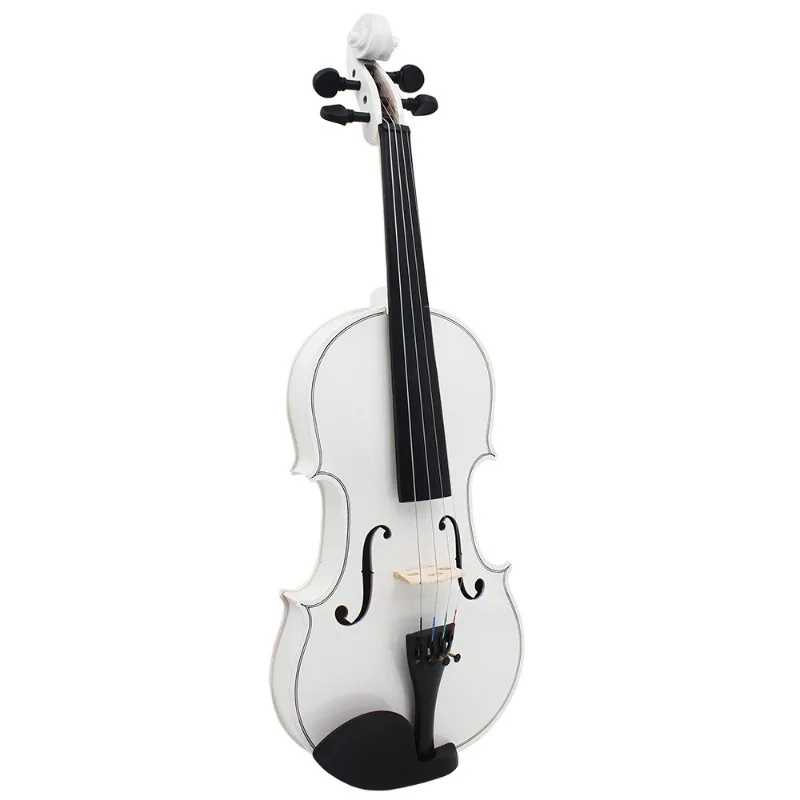 4/4 Light Violin Set for Adults Beginners Students with Hard Case,Plastic Accessories Are Popular for Violins White, Black