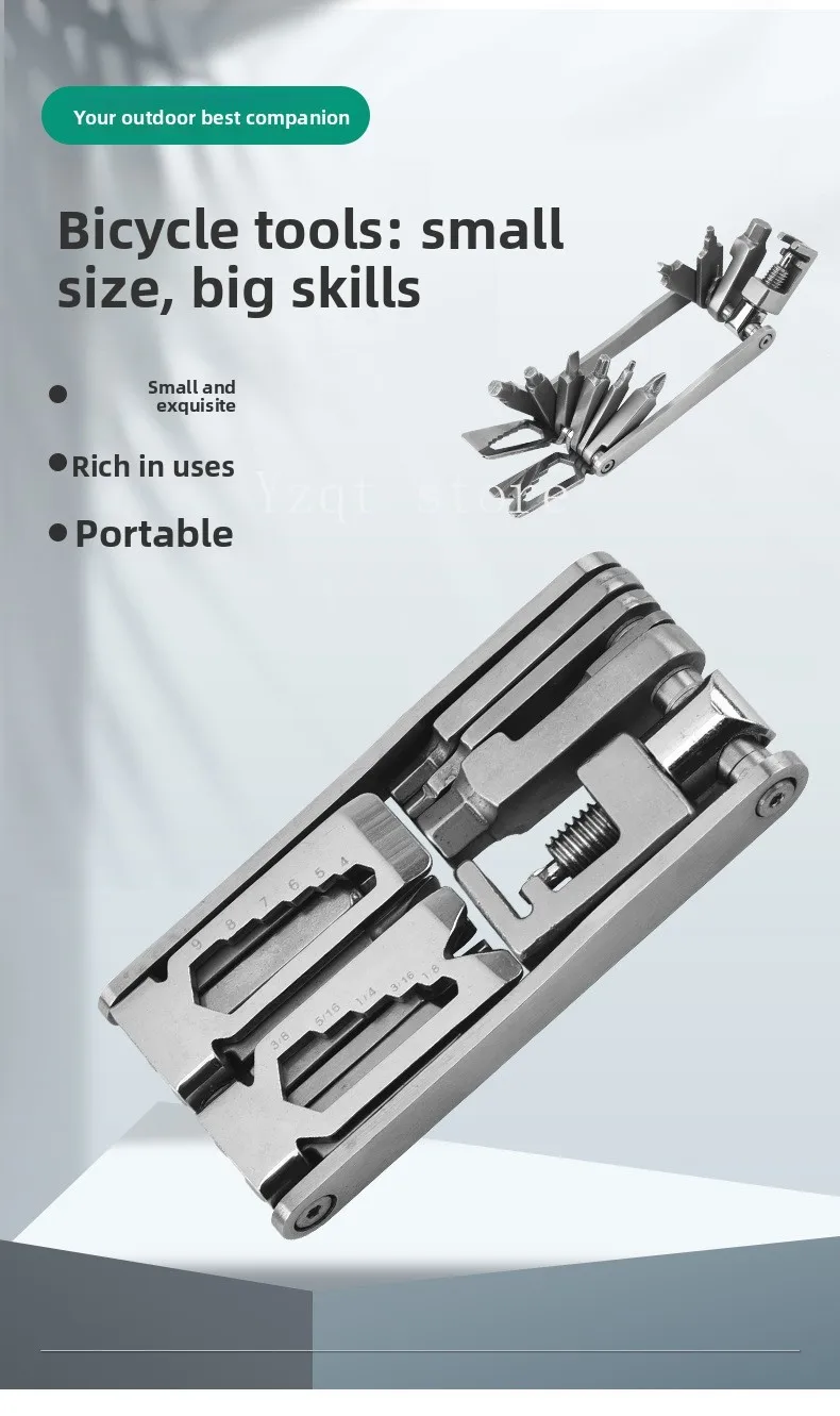 Bicycle maintenance tools, bicycle chain wrench equipment combination tool multi-function wrench