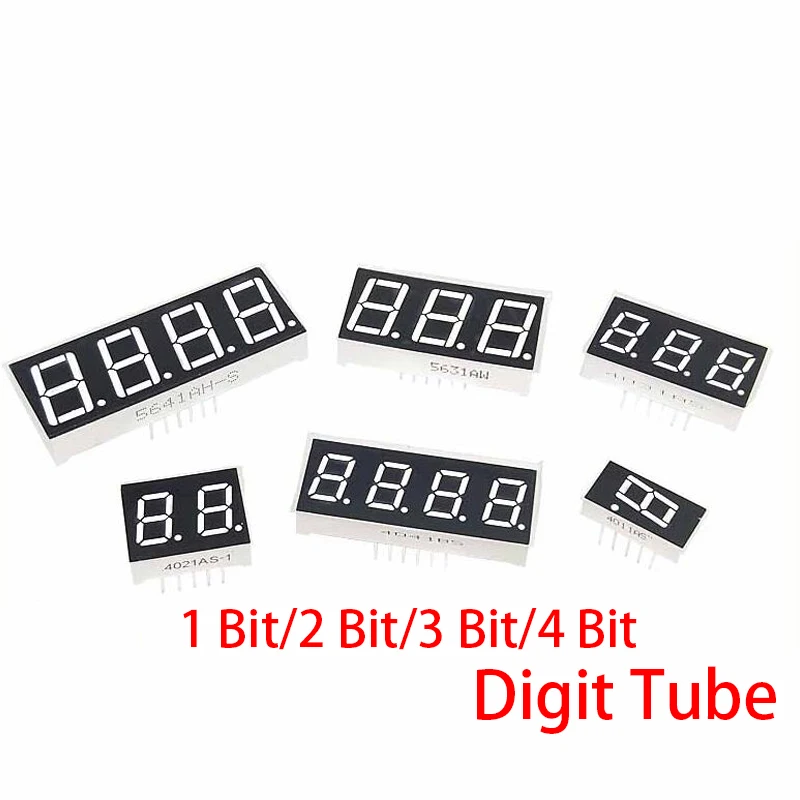 2pcs 0.8inch LED display 7 Segment 1 Bit/2 Bit/3 Bit/4 Bit Digit Tube Red Common Cathode / Anode Digital 0.8 inch led 7segment