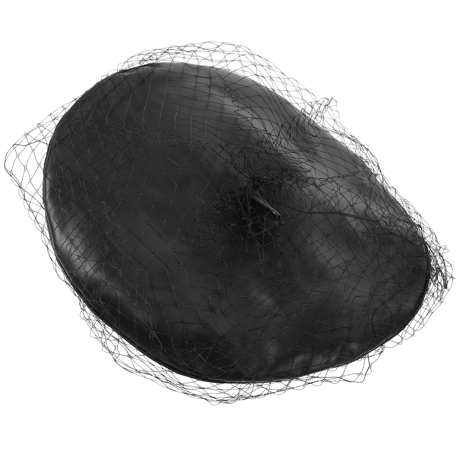 

Retro Black Beret with Veil French Womens Beret Hat for Party Wedding Outing Artist Painter Hat Fashionable