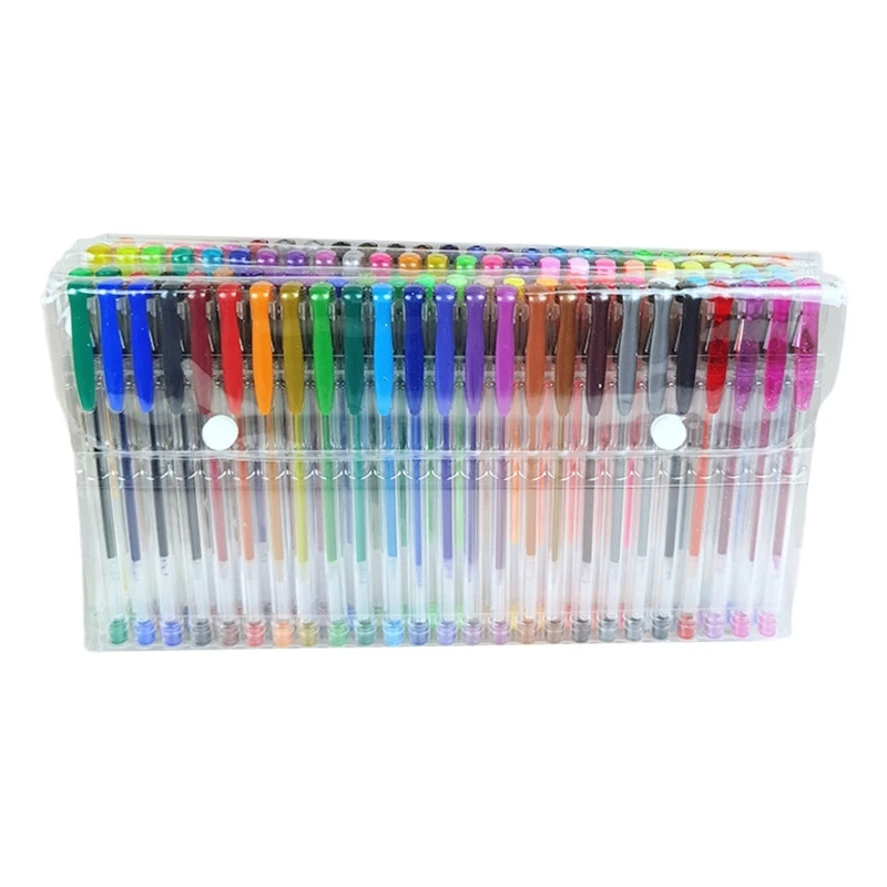 

Y1UB Gel Pens 100-Color Set for Coloring Books Colored Gel Pen 0.5mm Fine Point Great for Kids Adult Doodling Scrapbooking