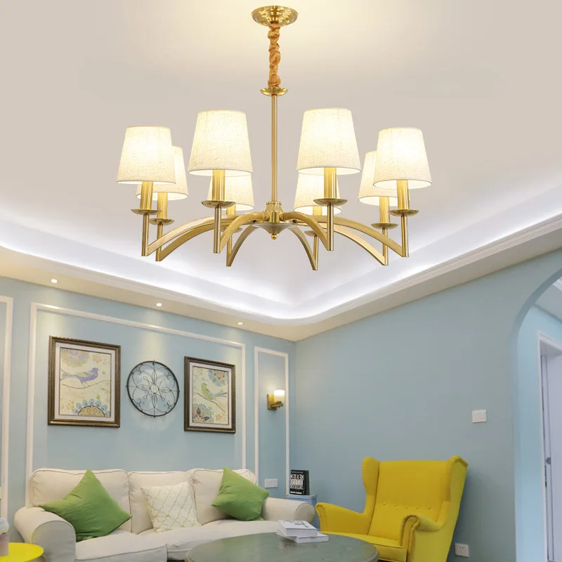 

French Gold classical LED candle Chandelier for Restaurant Dining Room Dressing room bedroom kitchen industrial Lighting fixture