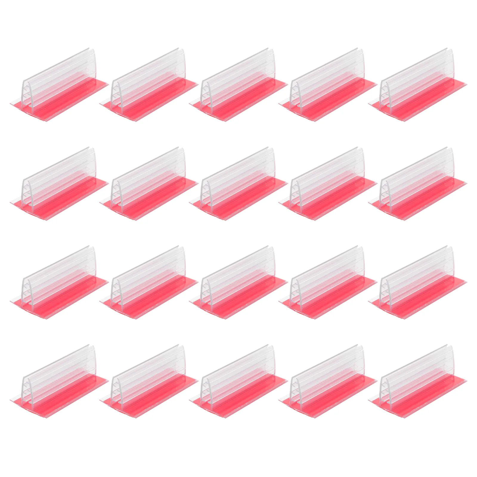 

20pcs PVC Ad Folder Shelves Sign Display Holder Transparent Lightweight Table Top Shelf Label Rack for Store School
