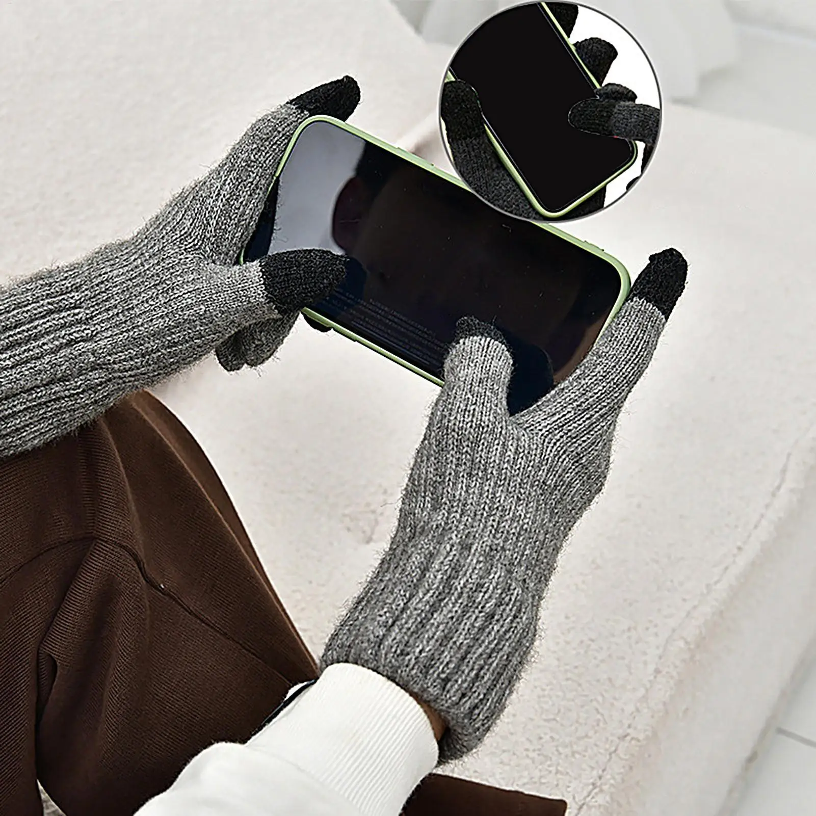 

Перчатки с подогревом, USB-разъем, грелка для рук, вязаные теплые спортивные перчатки с подогревом, уличные перчатки, три настройки температуры для мужчин, женщин, зима