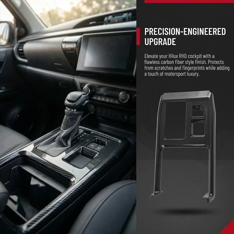 

Для Toyota Hilux 2026-2027: Накладка на панель переключения передач, центральную консоль, рамка отделки, стайлинг автомобиля, праворульный, автоматическая коробка передач