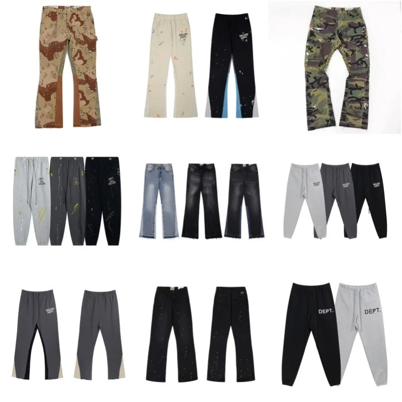 

Men's Streetwear Hand-Painted Splatter Print Casual Pants Loose Wide Leg Sweatpants Fashion Youth Hip Hop Trendy Trousers