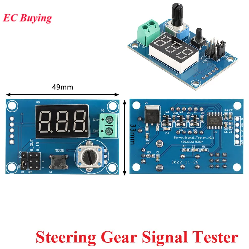 Servo Controller Steering Gear Tester Module 5V with Rotating Potentiometer Switch Three Control Modes SG90 MG995 MG996 MG90S