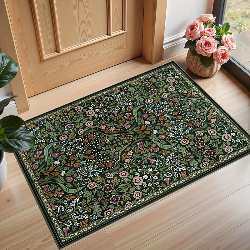Welcome to the Hot Tub Rectangle Non-Slip Door Mat Blue Water Wave Bubble Relax Rug for Home Entrance Bathroom Decor