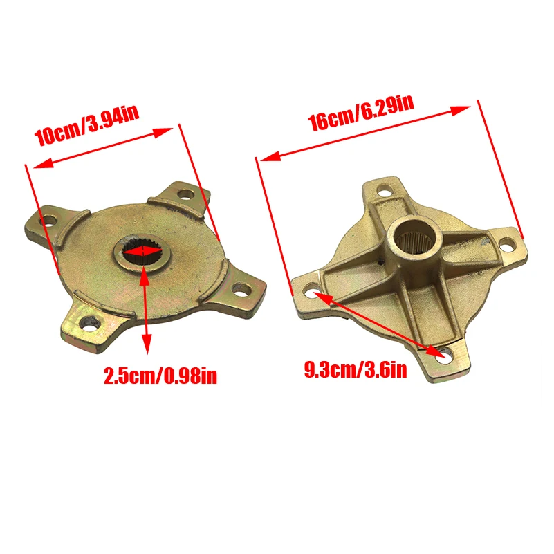 Suitable for beach buggy rear axle accessories, 4-hole flange chain wheel disc brake disc, tire hub fixing seat