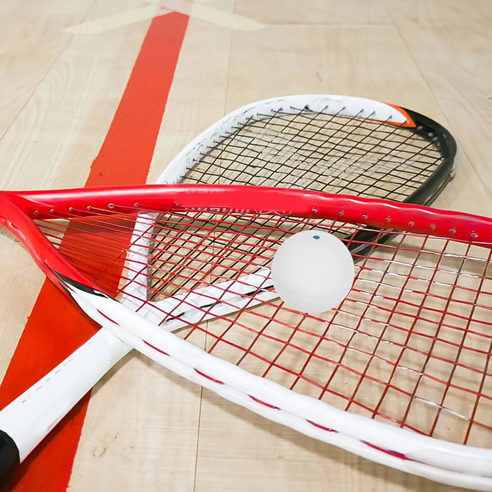 

2Pcs Rubber Squash Training Balls Single Dot Bounce for Beginners and Athletes Indoor Outdoor Hand-Eye Coordination Reaction