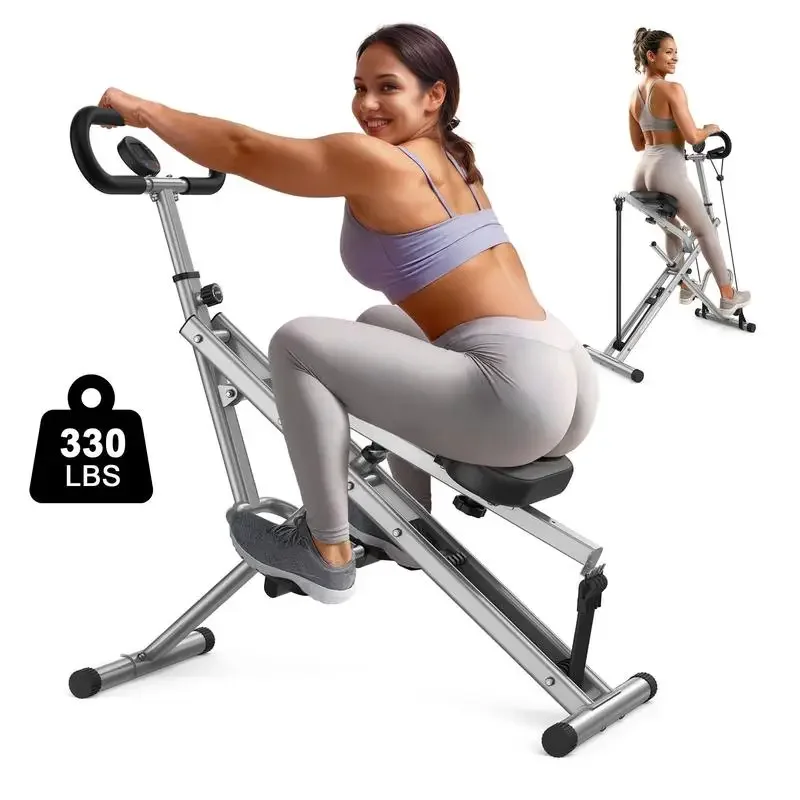 Squat Machine for Home Rodeo Core Exercise Machine Foldable Ride & Rowing Machine for Glutes Butt Thighs Ab Back