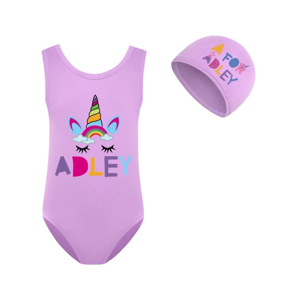 

2-14Y Cartoon A FOR ADLEY Swimwear Toddler Baby Girls Summer Swimsuit Kids Swimming Outfit Children BathingSuit Bikini