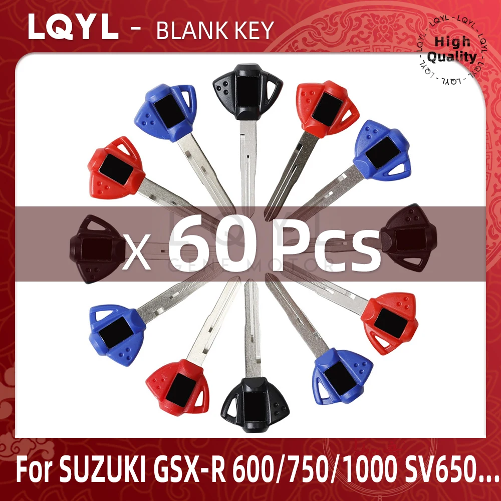 

60Pcs Blank Key Motorcycle Replace Uncut Keys For SUZUKI GSX-R GSXR GSR750 GSX1300 2003 2004 2005 K1 K2 K3 K4 K5 K6 K7 K8 K9