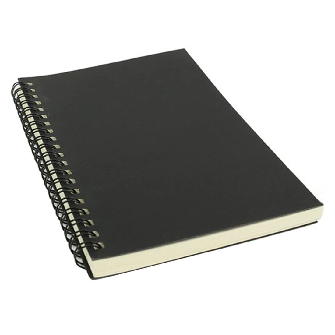 Buku catatan kosong untuk sketsa sketsa koil Kraft Retro alat tulis sekolah Notebook Kreatif (hitam dan putih)