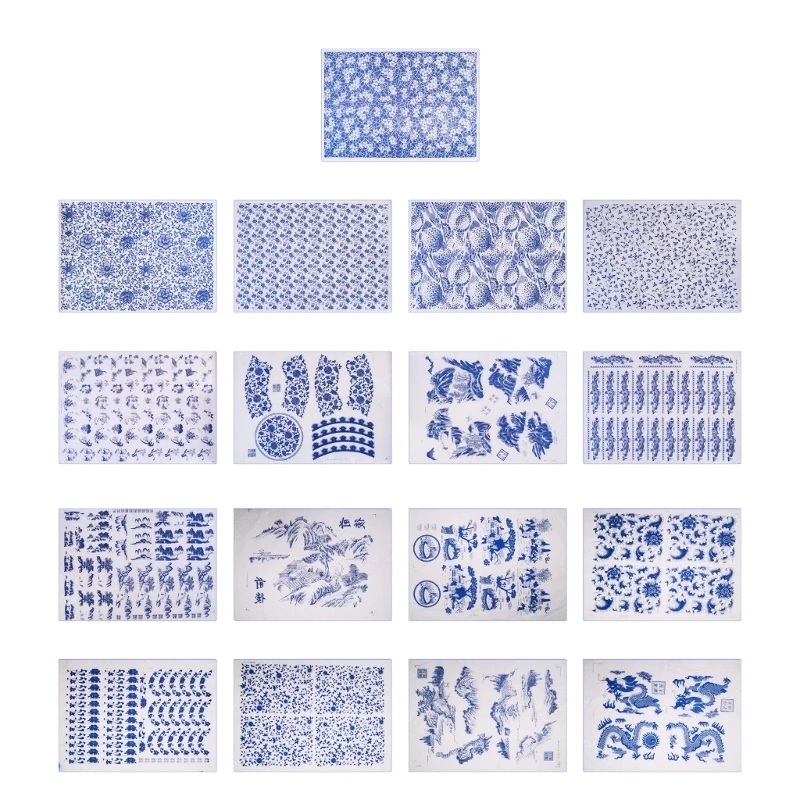 Jingdezhen-Blue and White Porcelain Plain Decal Paper, Underglaze Flower Paper, Ceramics Clay Paper