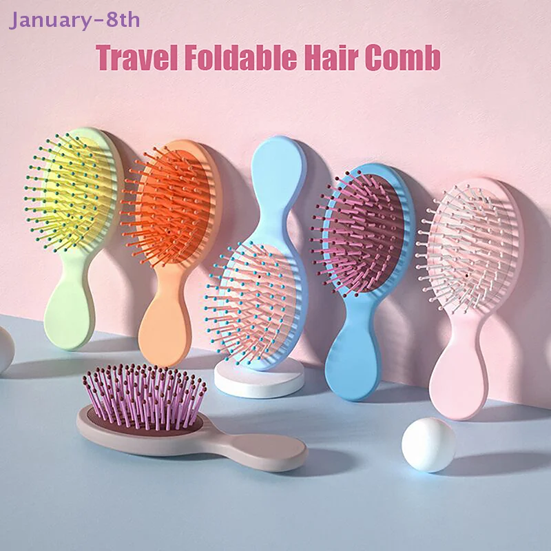 Taşınabilir cep saç tarak Salon Styling Hairbrush şampuan fırça masaj saç tarak at kılı tarak moda şekillendirici aracı sağlık