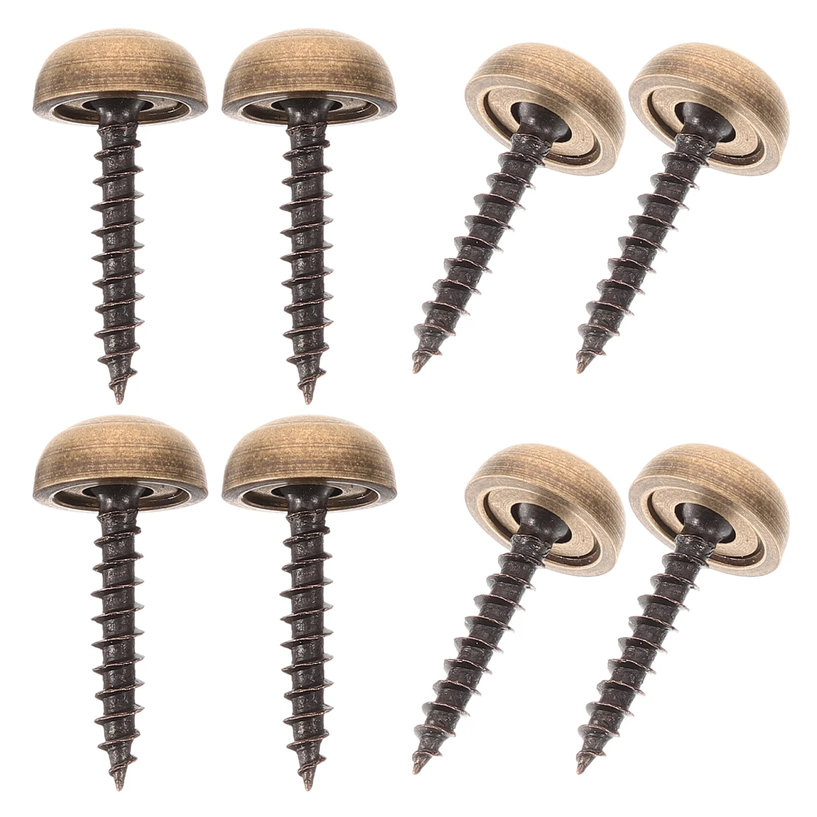 

8 Pcs Decorative Screw Caps Wood Screws with Mirror for Wall Mounting Covers Brass