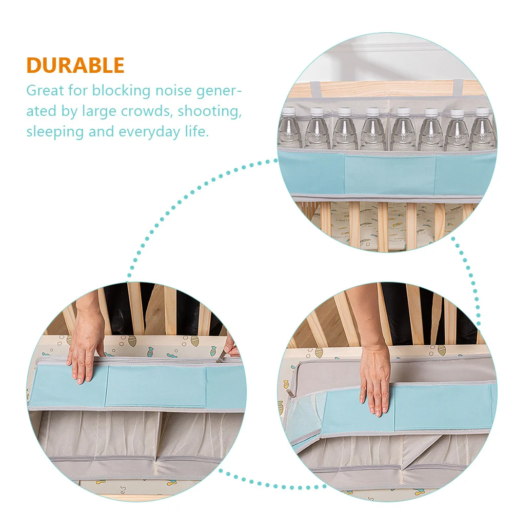 

Diaper Organizer Hanging For Cribs Oxford Cloth Changing Table Storage Caddy Durable Large Capacity Nursery Gift For