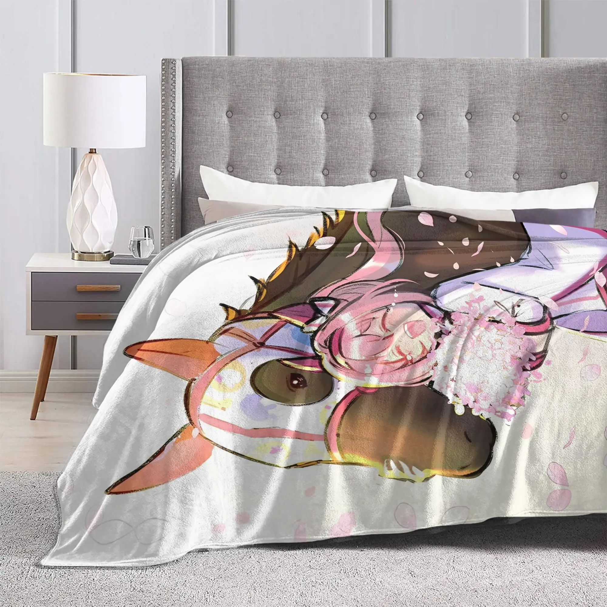 Haru Urara Uma Musume Blankets Fleece All Season  Multi-function Soft Throw Blankets for Bedding Car Bedding Throws