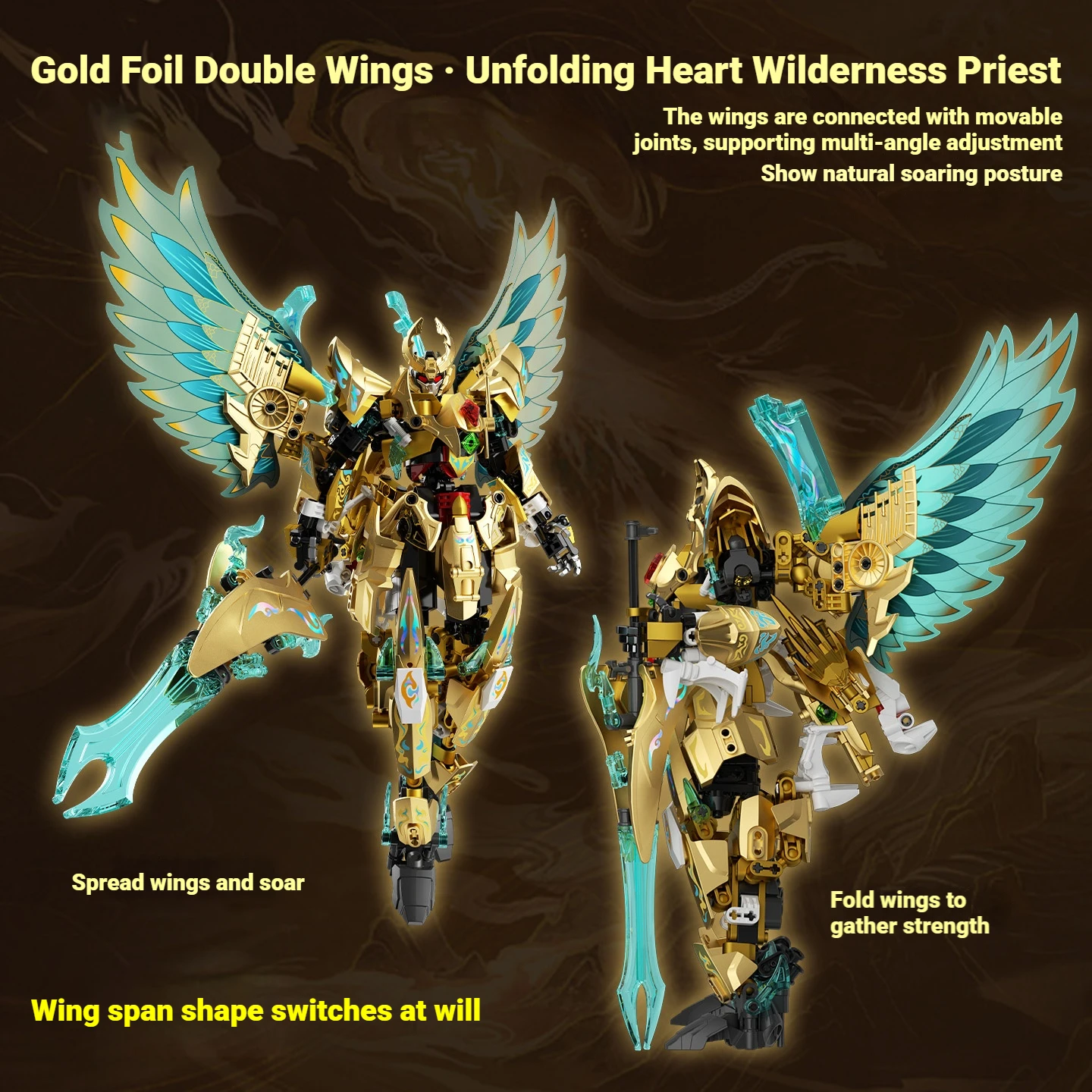 F5-A0018 Conjunto de blocos de construção de robô transformador, brinquedo de montagem Mecha, ornamento de mesa, brinquedo educativo, presente de aniversário para meninos