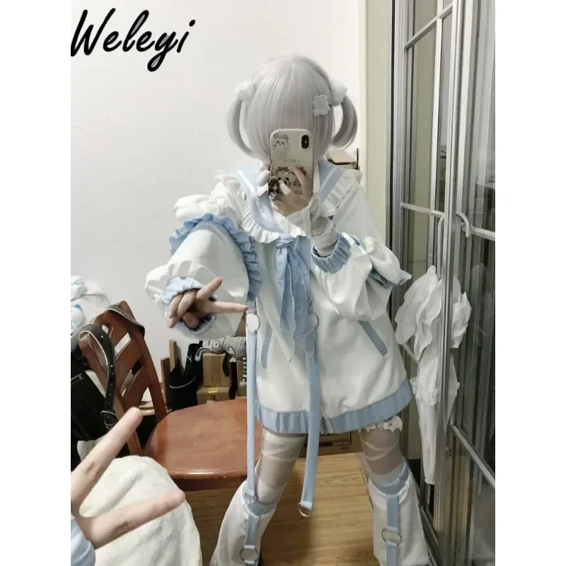 Jirai Kei Kawaii Y2K Coats Sweet Women\'s 2024 Spring and Autumn Cute Subculture Wings Mine Mass Produced Water Color Sportswear