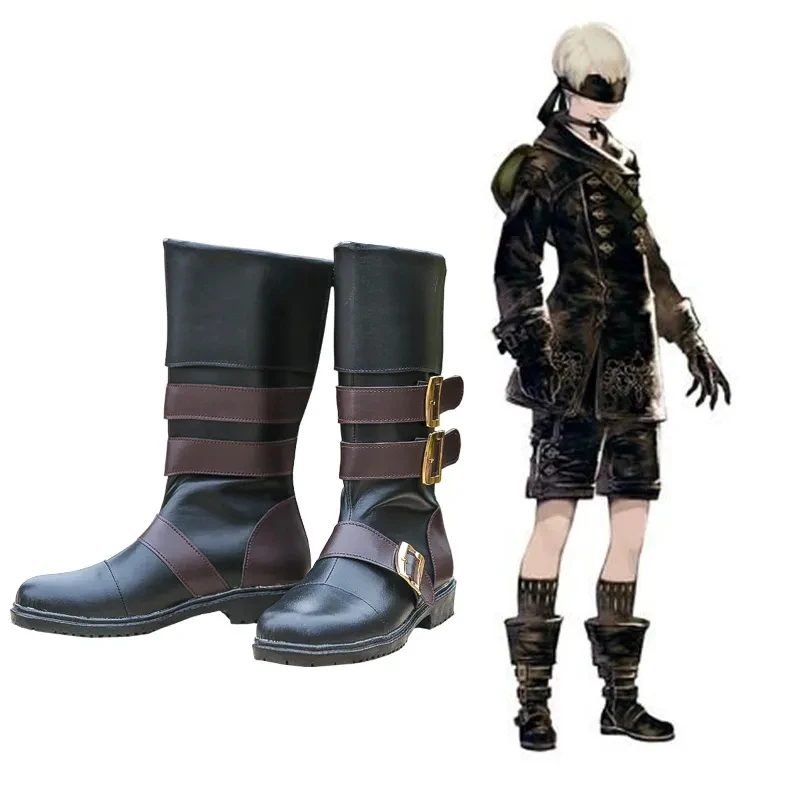 Juego de Anime NieR Automata 9S Cosplay Shoes, NieR Automata YoRHa No. 9S Cosplay Boots Custom Made