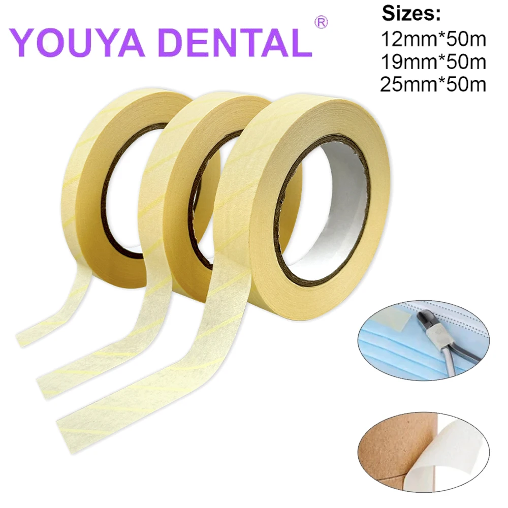 50m/Roll Sterilization Indicator Tape Steam Sterilize Dental Medical Autoclave Card Lab Surgical Instrument Defend Tape