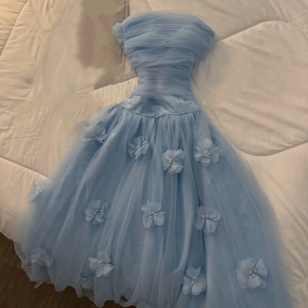 

Изысканное вечернее платье без бретелек с аппликацией на заказ, без рукавов, с цветами, для дня рождения, выпускного или квинсеанера