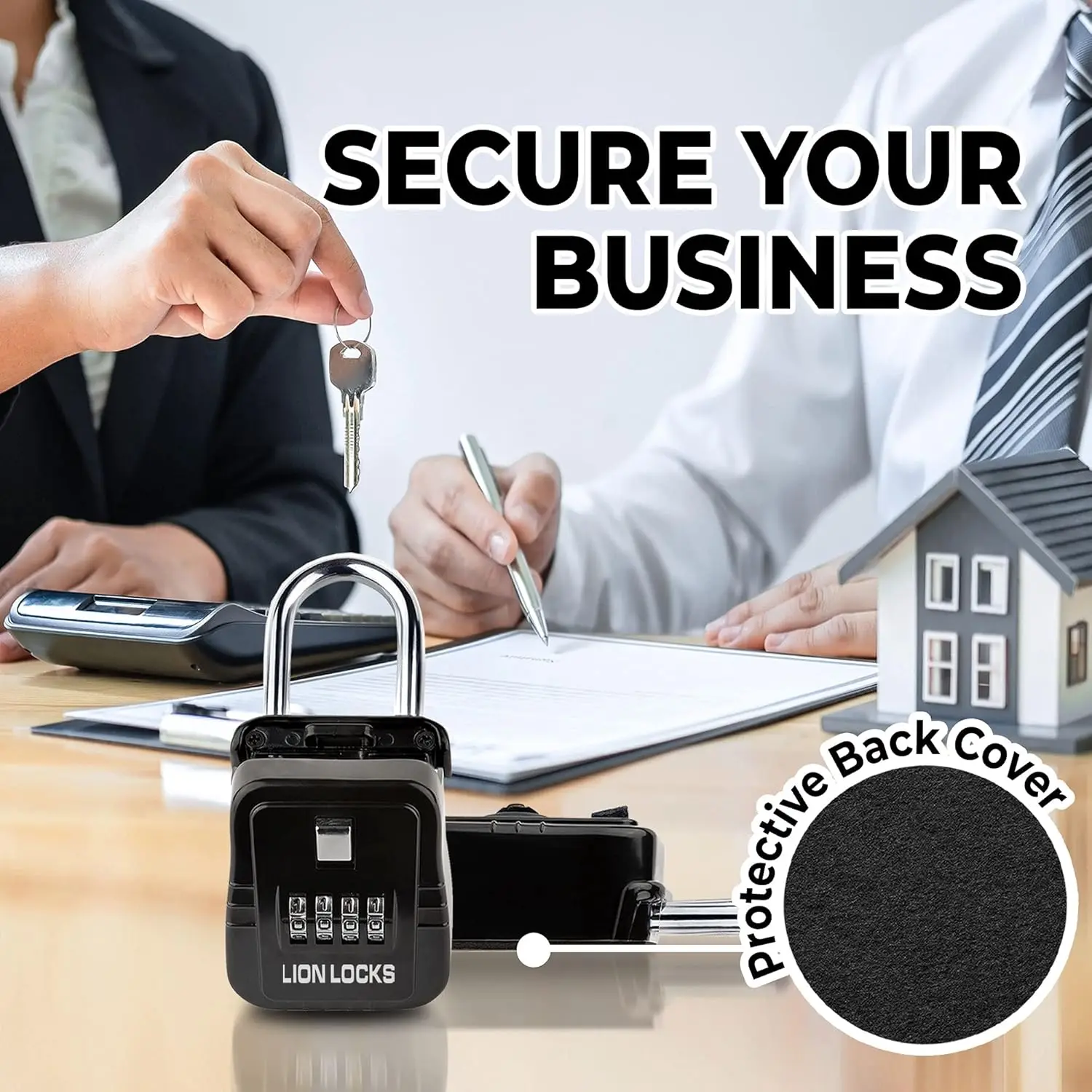 1500 Key Lock Box with Resettable Code, Heavy-Duty Outdoor Lockbox for Keys, Holds 5 Keys (12 Pack, Black)