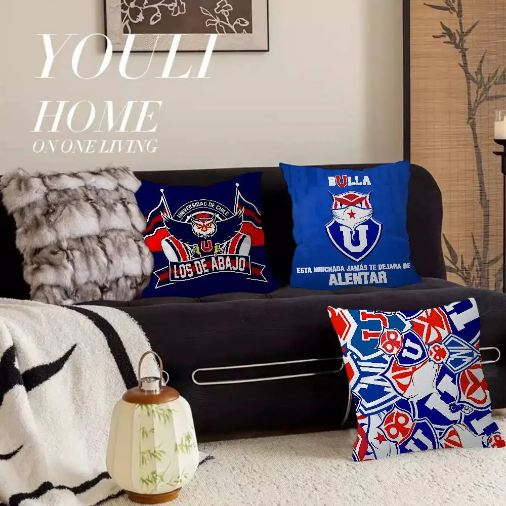 Funda de cojín con diseño de arce y logotipo de la Universidad de Chile, decoración de cosecha de otoño, decoración festiva, funda de almohada