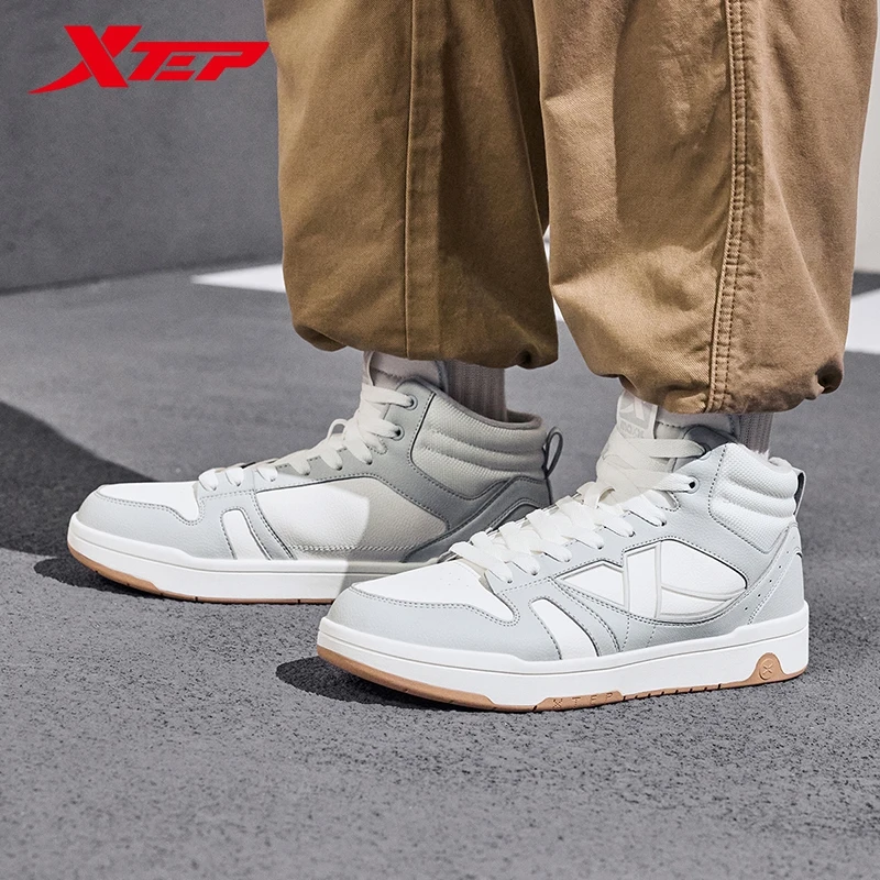 Xtep MAXX LITE Cotton Shoes For Men 2024 Autumn Comfortable Casual Shoes Trendy Retro Soft Sneakers 876319370003