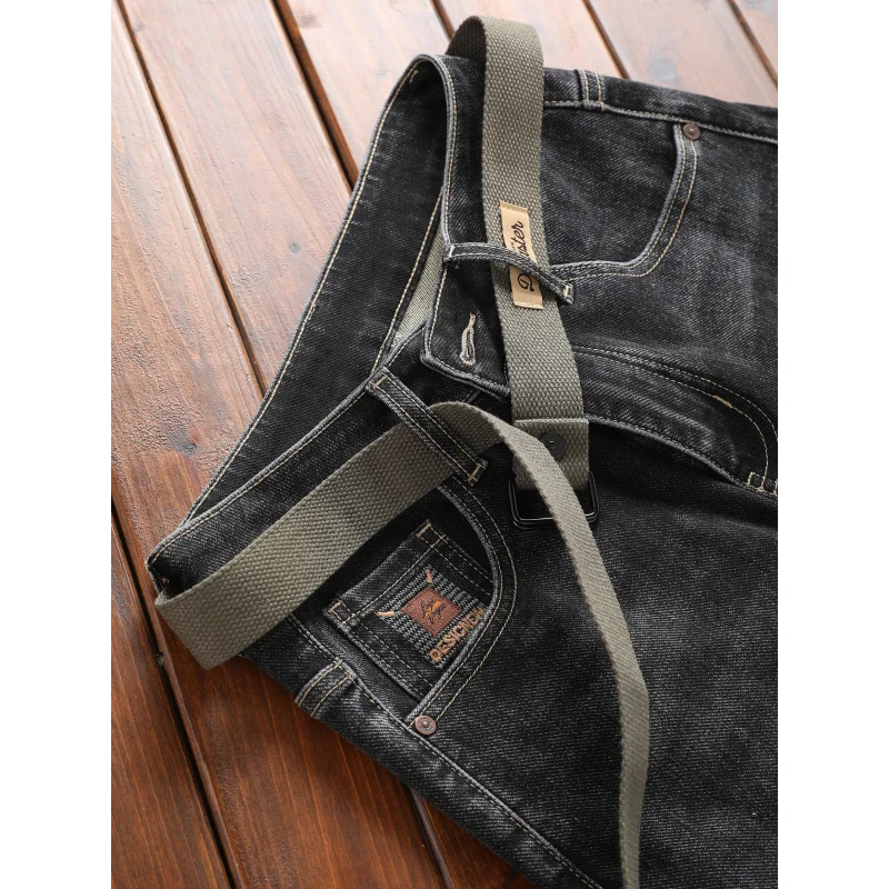 

2025 autumn new jeans men's trendy versatile casual Korean version elastic small foot high-end long pants