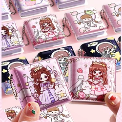 2pcs Mini cute notebook，20 sheets of writing paper and 40 stickers，Convenient to carry，Pendant